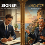 Signer or Signor: What’s the Real Difference?