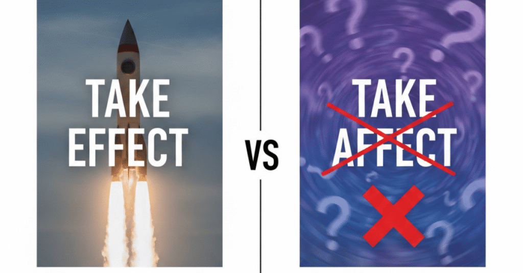 Take Effect or Take Affect: Which One Is Correct?