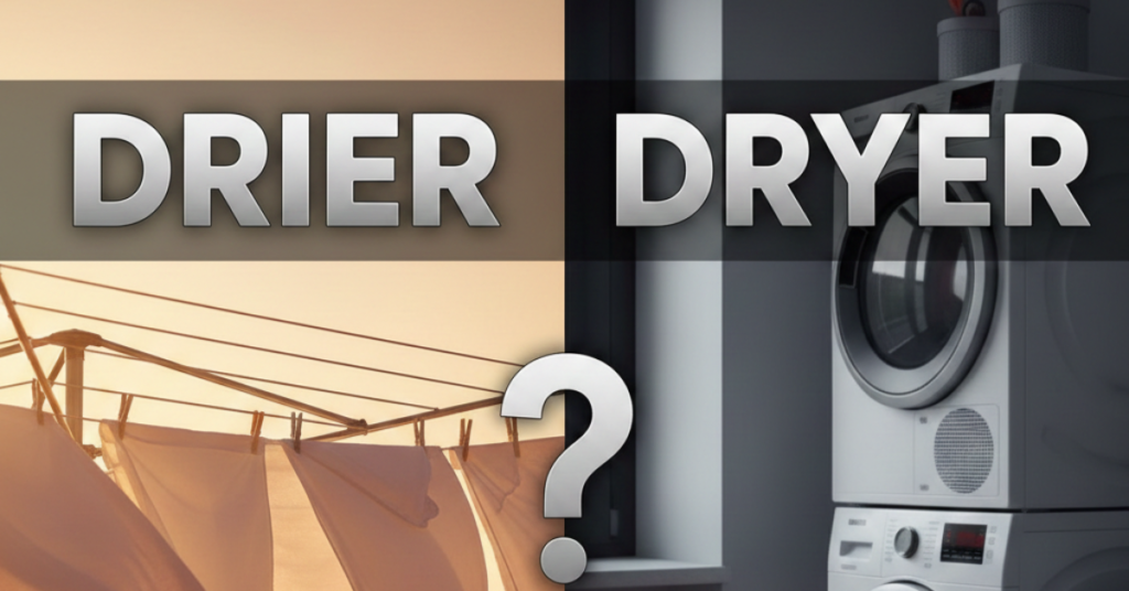 Drier or Dryer: Which One Should You Use?