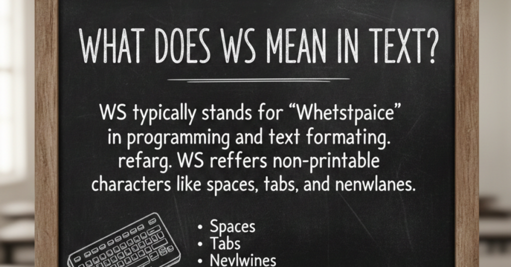 What Does WS Mean in Text?