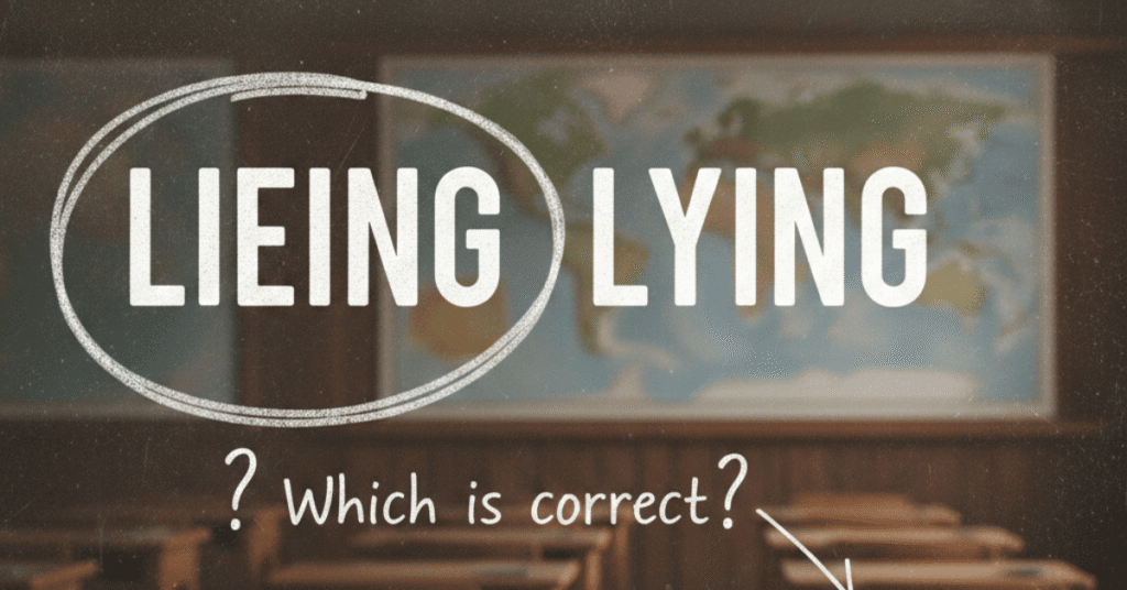 Lieing or Lying: Which One Is Correct?