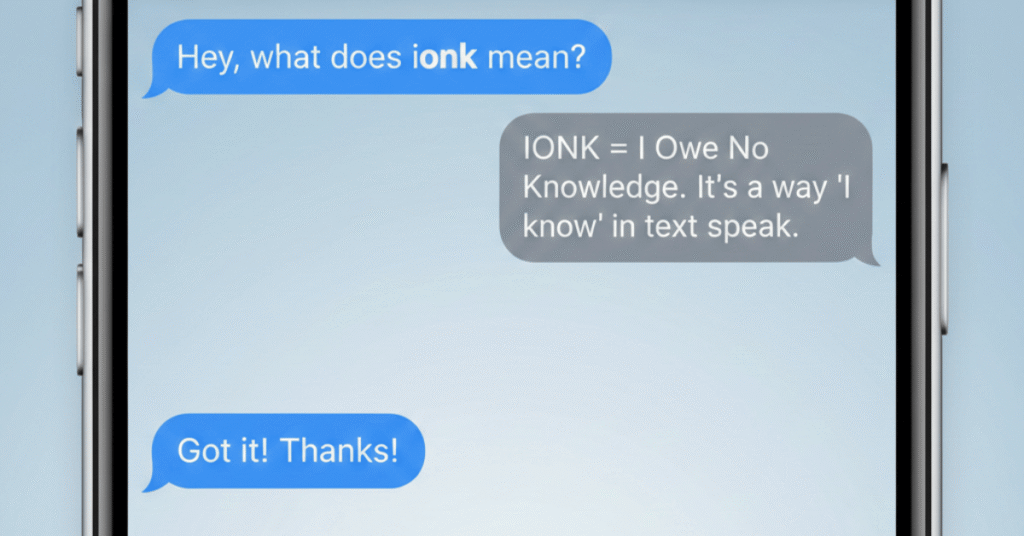 What Does IONK Mean in Text?