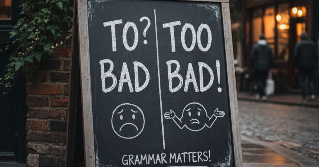 To Bad or Too Bad: Which One Is Correct?